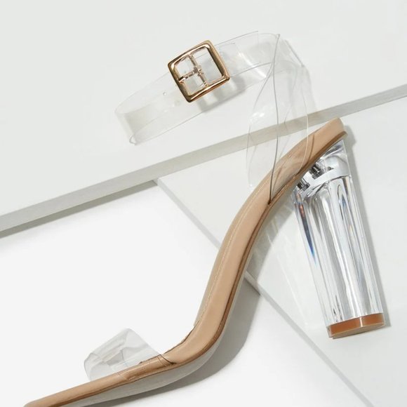 Transparent Heeled Sandal W/Dream Sole - Picture 5 of 9